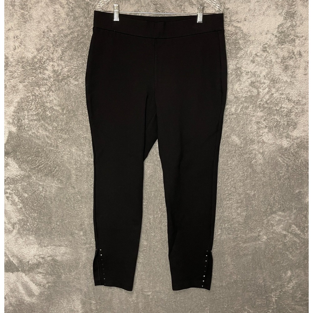 Bar III Women Studded Split Hem Ponte Legging Pull On Elastic Waist High Rise XL